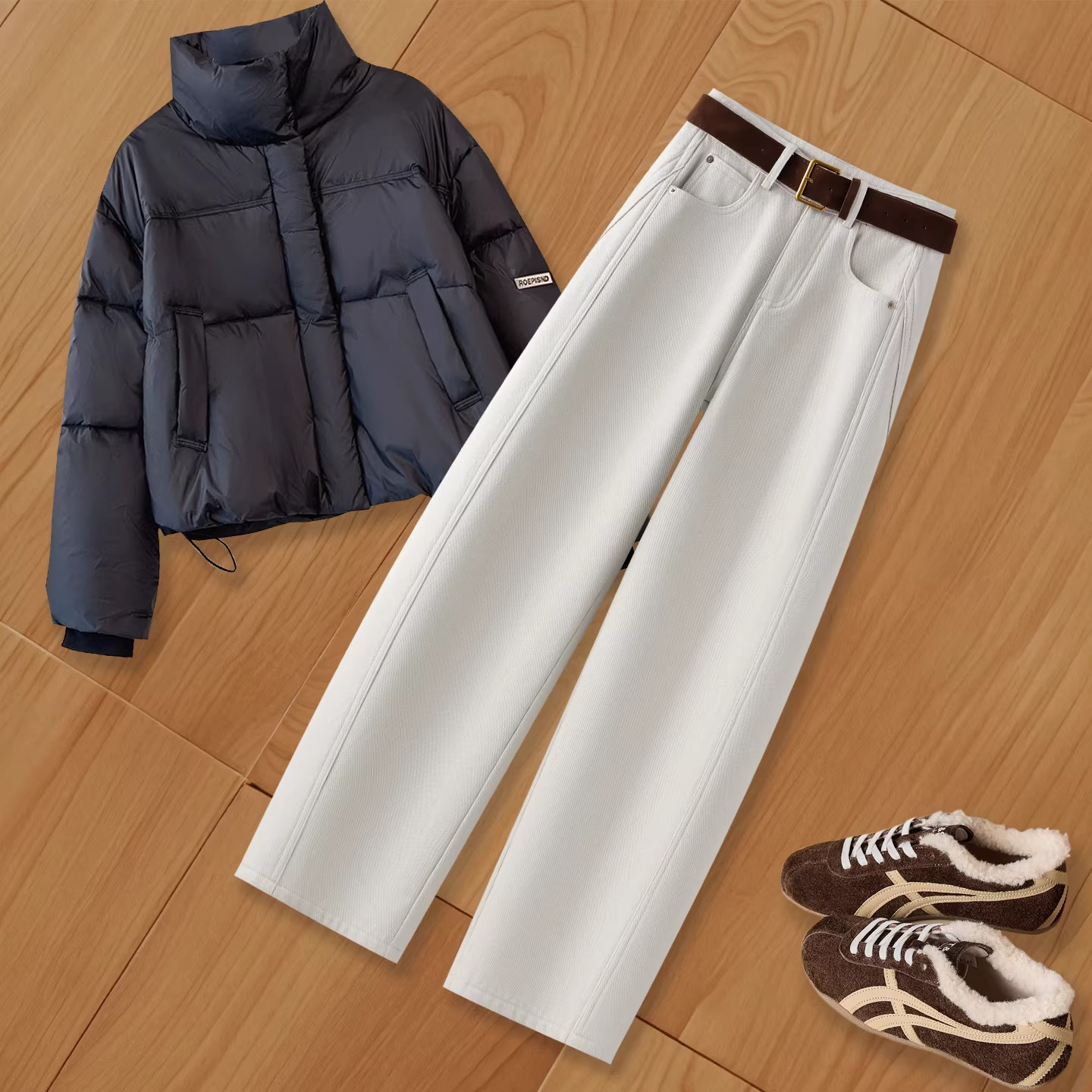 版型超好看的牛仔裤女2026新款高腰加绒弯刀裤冬显瘦休闲阔腿裤子,女装/女士精品,大码裤装,淘宝优惠券,粉丝福利购,淘宝优惠卷