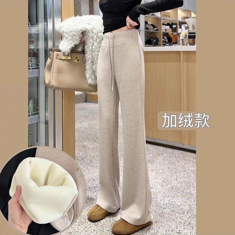 窄版糯米裤女2025秋冬季运动微喇休闲加绒加厚醋酸羊毛瑜伽阔腿裤,女装/女士精品,大码裤装,淘宝优惠券,粉丝福利购,淘宝优惠卷