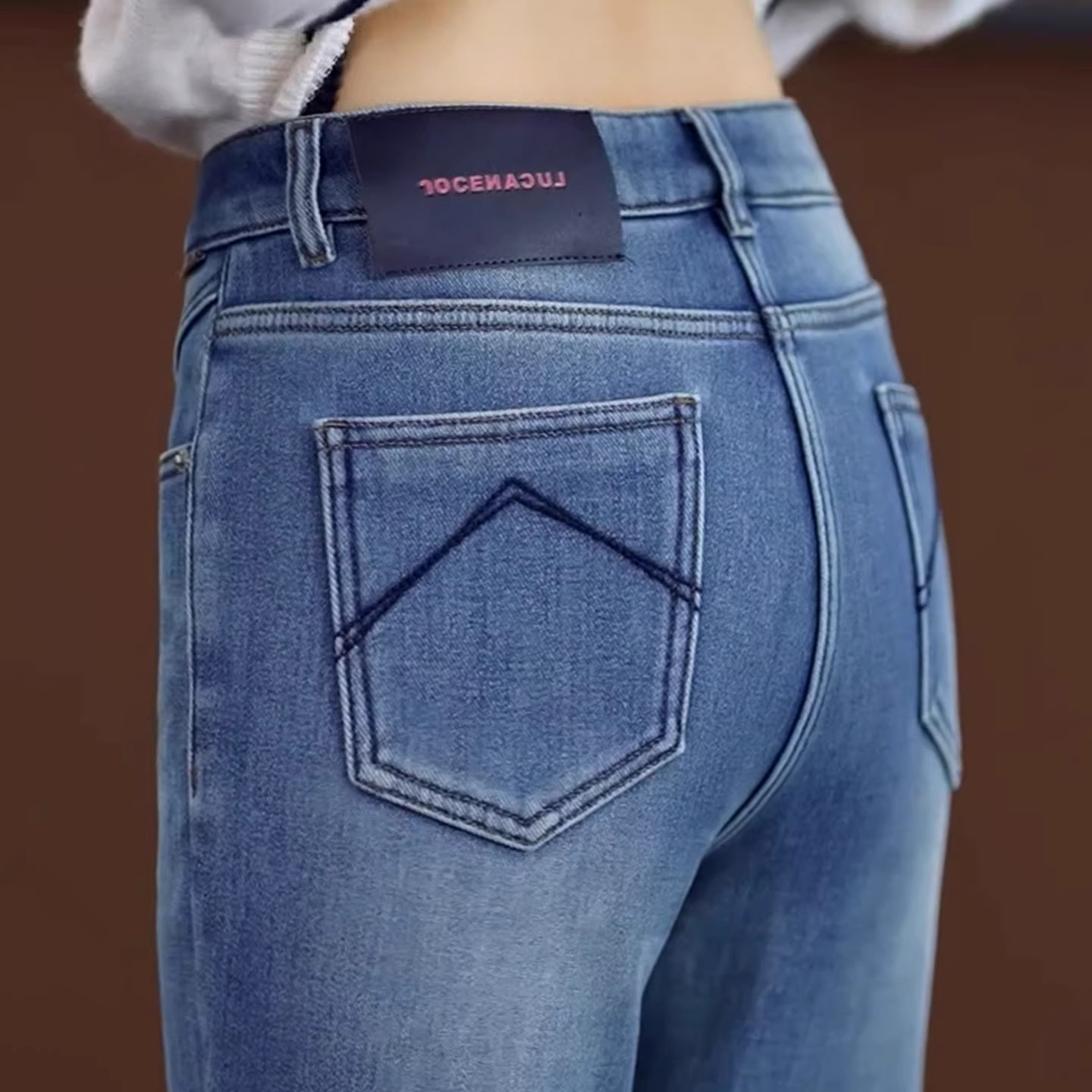 浅色加绒加厚微喇牛仔裤女冬季2025新款修身显瘦小个子高腰喇叭裤,女装/女士精品,大码裤装,淘宝优惠券,粉丝福利购,淘宝优惠卷