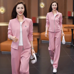 休闲运动套装女春季2026新款小个子立领开衫假两件卫衣慵懒两件套