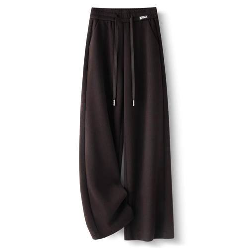 毛呢窄版阔腿裤女秋冬2025新款