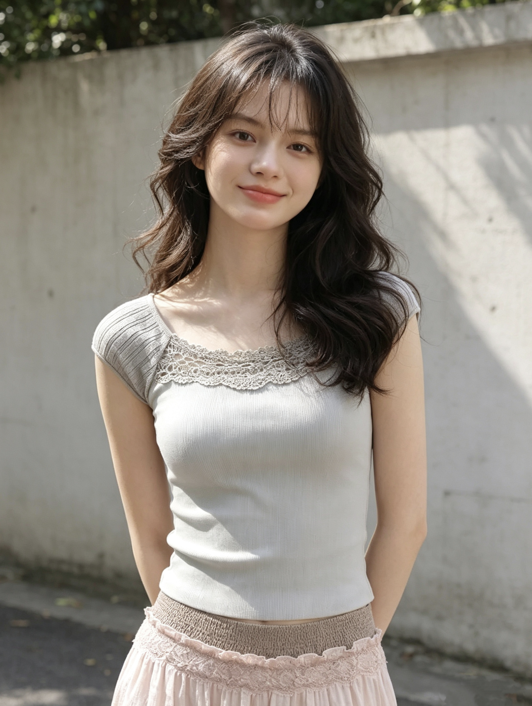 高级感法式蕾丝拼接短袖T恤女2026夏日新款甜美风内搭短袖针织衫