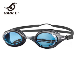 Sable/黑貂近视/平光泳镜 男女小框防雾防水游泳镜左右不同1000度