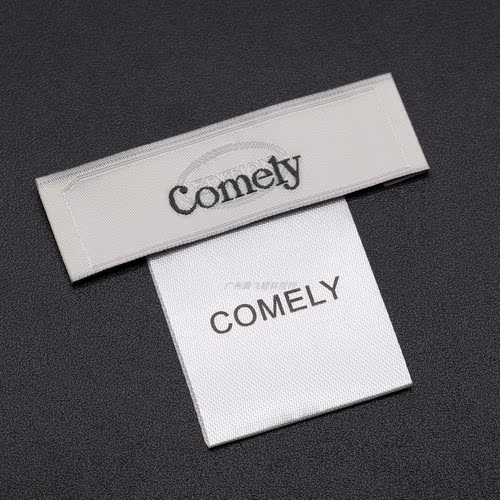 COMELY 韩版领标现货 服装商标衣服布标签主唛双锦高密度织唛定制