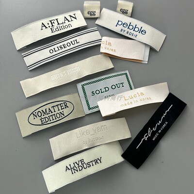 韩国服装领标现货双锦高密度织唛