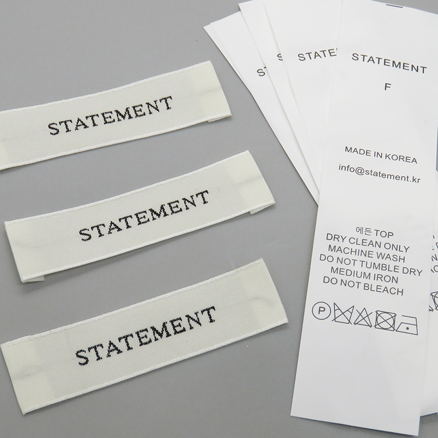 韩国服装商标领标现货布标定制