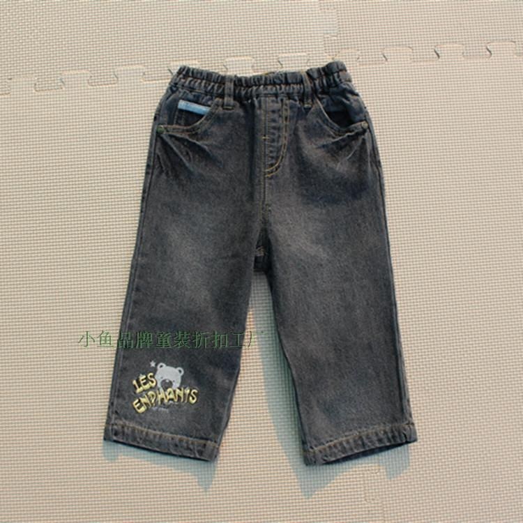 专柜正品童装 丽婴房新款男童纯棉长裤 儿童春秋单层薄款牛仔裤
