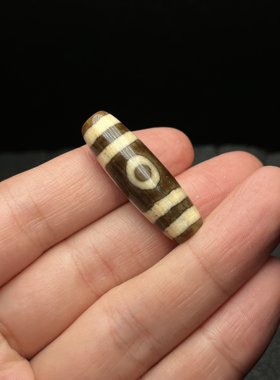台湾工艺三眼天珠吊坠挂件男女款玛瑙天珠项链锁骨链吊坠