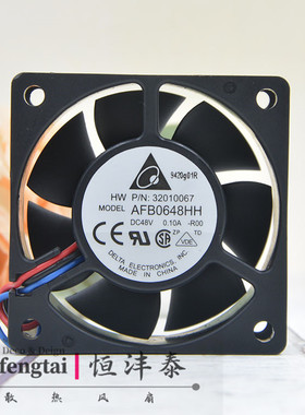 原装台达 AFB0648HH 6025 48V 0.10A 6CM/厘米 3线 双滚珠风扇