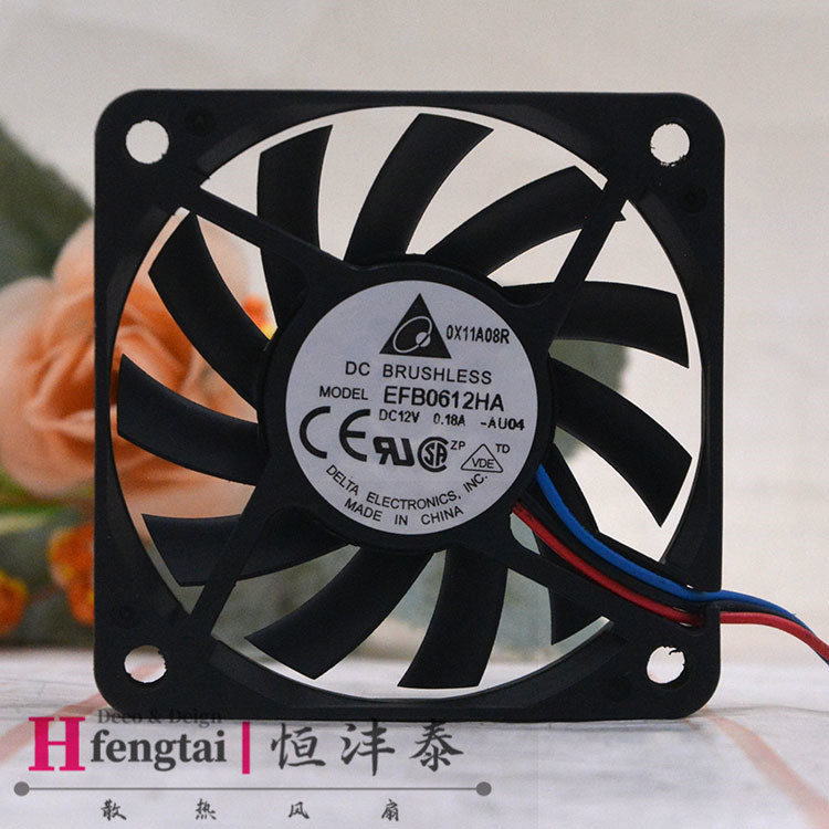台达 6CM EFB0612HA 6010 12V 0.18A 大风量超薄 CPU风扇电脑风扇