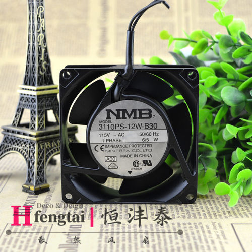 原装正品 NMB 3110PS-12W-B30-A00 115V 6/5W 8025 金属框风扇