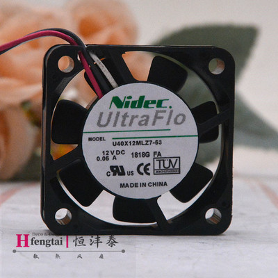 全新原装正品NIDEC U40X12MLZ7-53 4CM 12V 0.05A南北桥静音风扇