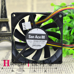 原装山洋 8015 12V 0.26A 8CM 8厘米 PWM 机箱风扇 9PH0812P7S05