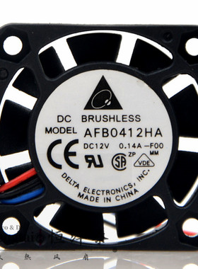 台达12V 4010 4CM 双滚珠散热风扇 AFB0412HA-R00 3线报警 0.14A