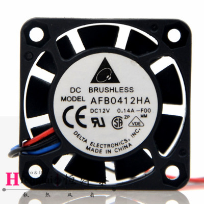 台达12V 4010 4CM 双滚珠散热风扇 AFB0412HA-R00 3线报警 0.14A