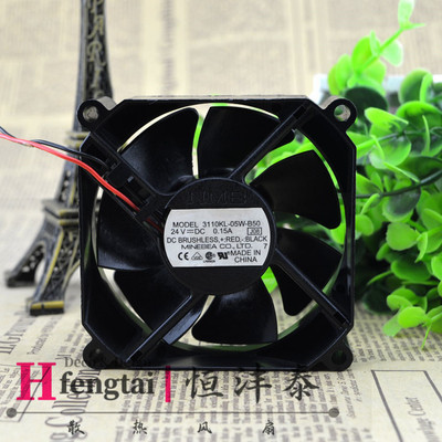 原装NMB 3110KL-05W-B50 8025 8cm 24V 0.15A 超耐用变频器风扇
