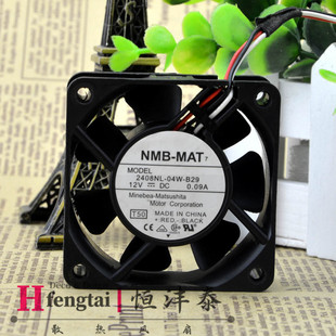 12V 3线风扇 MAT 6CM 6020 0.09A B29 04W 2408NL NMB 正品