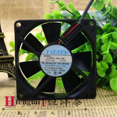 原装NMB 3108NL-04W-B40 12V 0.27A 8CM 8020 2线散热风扇
