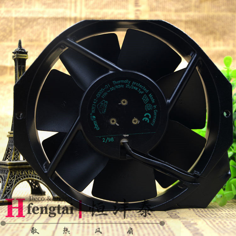 EBM PAPST W2E142-BB05-01 115V 25/24W 17238 17CM 全金属 风扇