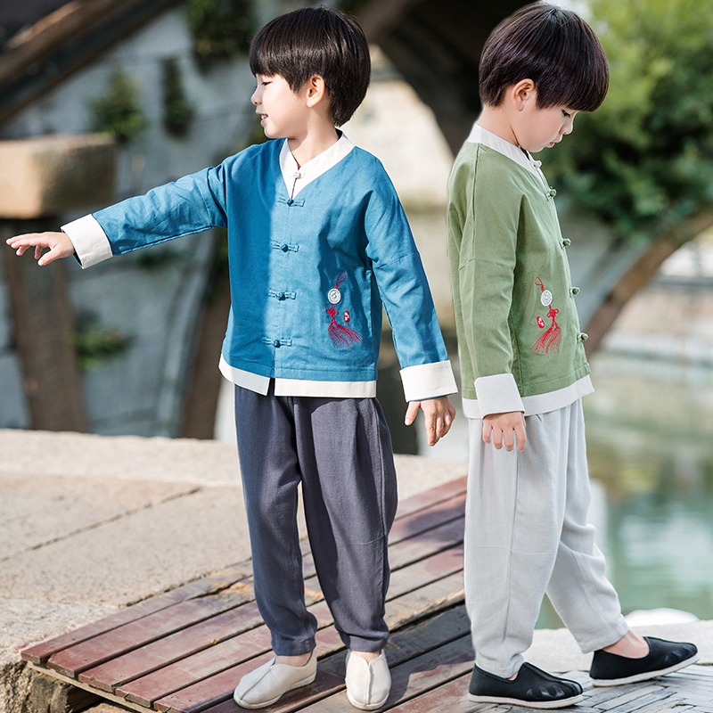 春秋男童汉服中国风复古唐装童装