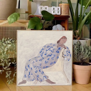 Sofia Lind 北欧客厅卧室装饰画温馨慵懒感文艺小众抽象人物挂画