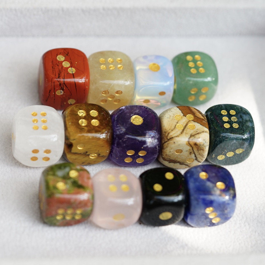 天然水晶原石骰子套装家居装饰品办公室桌面摆件生日礼物,家居饰品,桌面摆件,淘宝优惠券,粉丝福利购,淘宝优惠卷