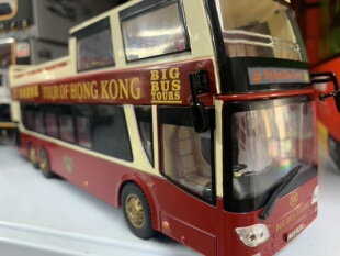 谢老板合金车模 超大合金双层巴士汽车模型