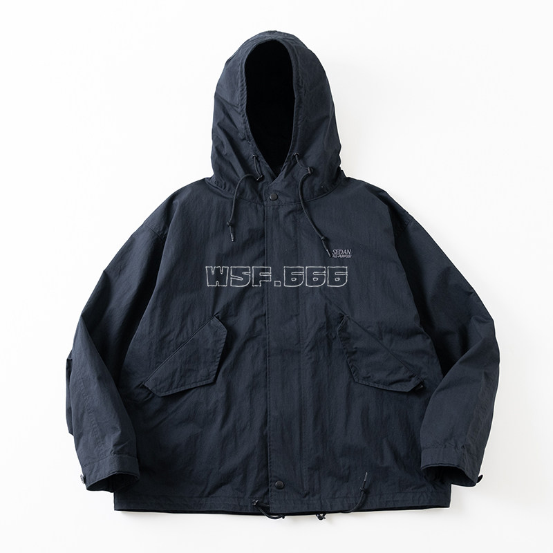 Nyco Hooded Windbreaker Nylon Cotton Blend Jacket - Taobao product photo 3