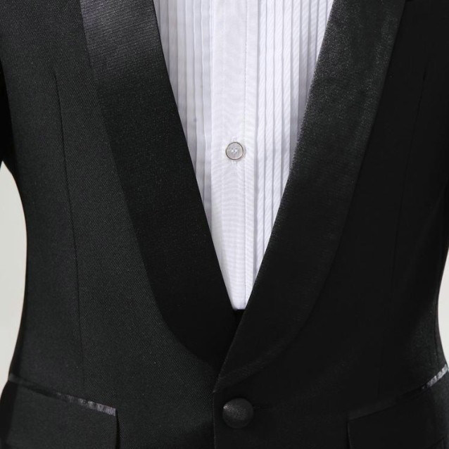 MENS BLACK STAGE PERFORMANCE COSTUME CONDUCTOR CHORUS COSTUME MALE HOST EMCEE SUIT PHOTO SHOOT WEDDING SUIT