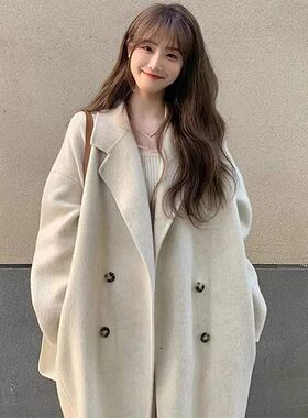 爆款时尚流行新款小个子街拍风衣外套美拉德韩系大衣休闲复古风格