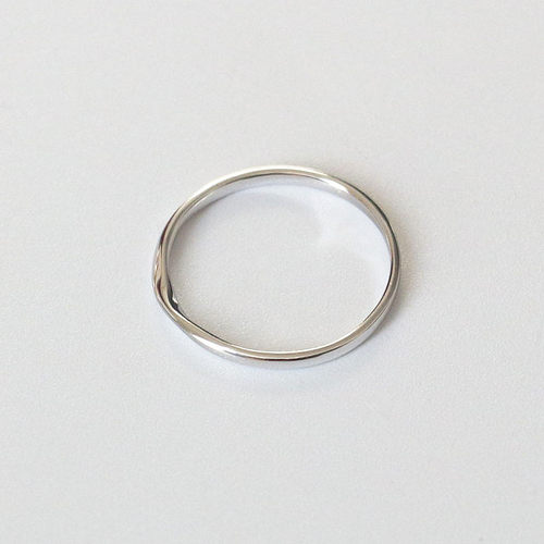 Kissilver925银简约莫比乌斯戒指