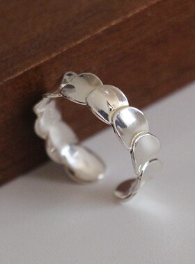 S925纯银简约开口戒指女士送礼