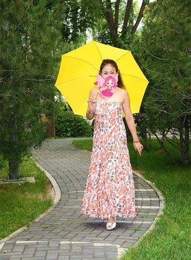 大红色伞黄色白色折叠伞晴雨伞男女小伞太阳伞摄影伞防风加粗伞架