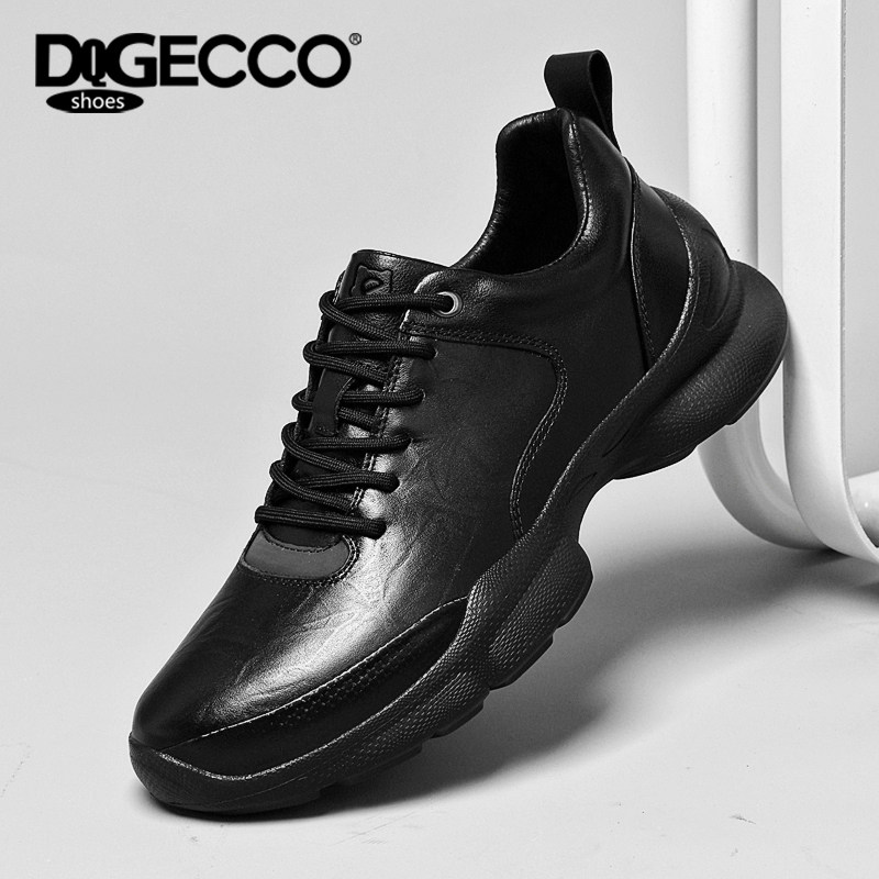 DQGECCCO爱步特伦男春夏季商务休闲真皮鞋减震舒适透气男士通勤鞋
