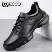 DQGECCO爱步特伦男鞋 真皮通勤运动皮鞋 春秋季 透气舒适商务休闲鞋