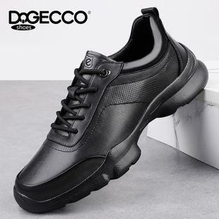 真皮通勤运动皮鞋 透气舒适商务休闲鞋 春秋季 DQGECCO爱步特伦男鞋