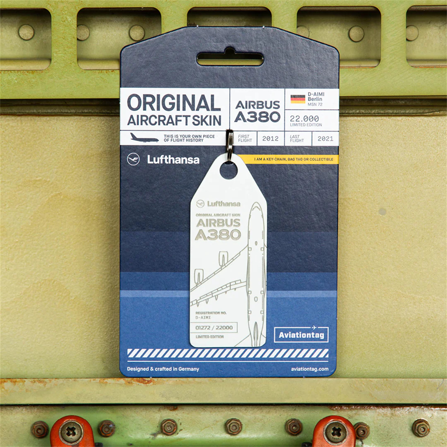 德国AviationTag 汉莎航空 空客A380 飞机蒙皮 行李牌钥匙扣礼物