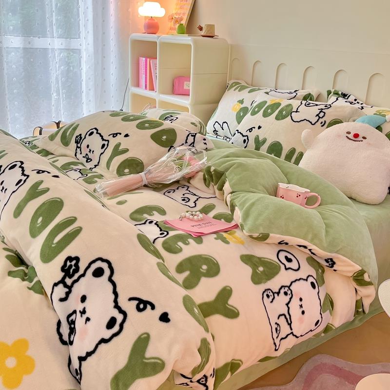 牛奶绒四件套2025新款