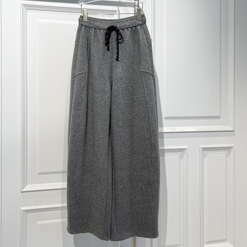 2025秋冬新款加绒加厚弯刀休闲裤女宽松显高显瘦梨型遮肉卫裤潮搭,女装/女士精品,休闲裤,淘宝优惠券,粉丝福利购,淘宝优惠卷