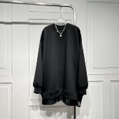 韩版 宽松显瘦洋气减龄中长裙潮 新款 盐甜拼接长袖 卫衣裙女秋季