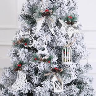 圣诞挂件圣诞树装饰字母牌鸟笼鹿圣诞装饰品挂件吊灯翅膀创意精美