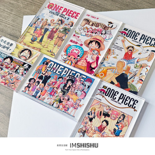 海贼王OP漫画封面草帽路飞卡通加厚亚克力冰箱磁贴洞洞板机箱礼物