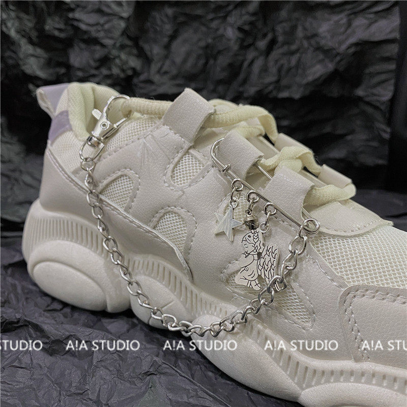 适配空军一号装饰diy配件af1配饰鞋链ins潮符号天使链条别针挂件