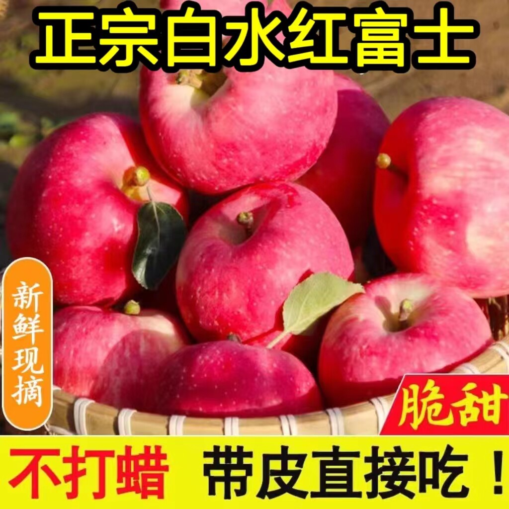 脆甜多汁陕西白水苹果白水苹果