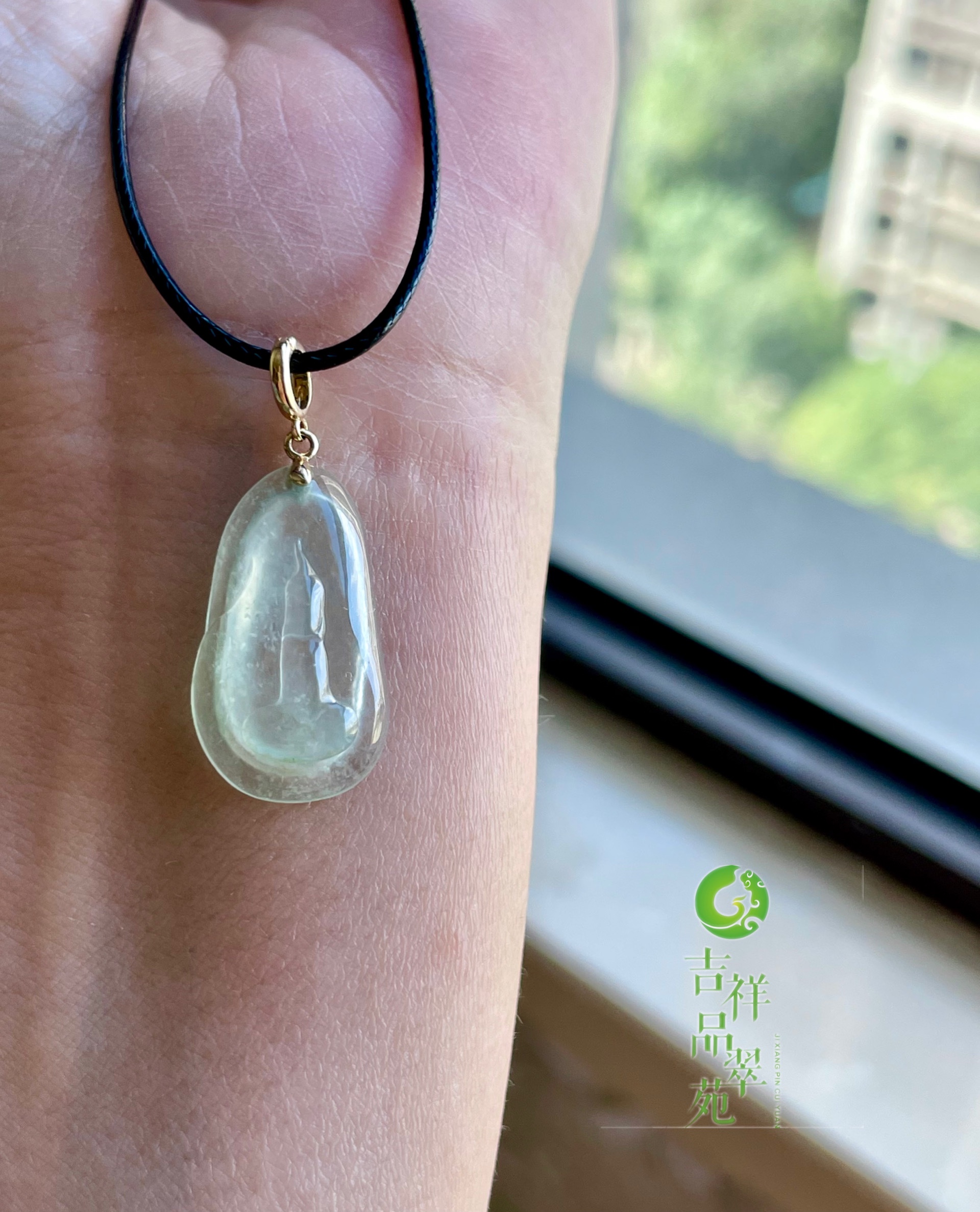 缅甸天然翡翠a货高冰种起胶无相佛精品小挂件玉石18k金吊坠可开扣