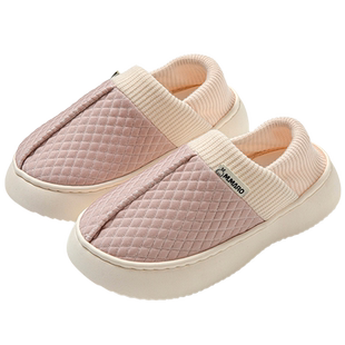 流氓兔厚底月子鞋夏季薄款孕妇产后室内防滑软底包跟棉拖鞋女春秋