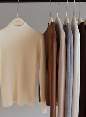 货是真亏本！含羊毛无缝一体式半高领蚕丝羊毛衫亲肤不扎女打底衣