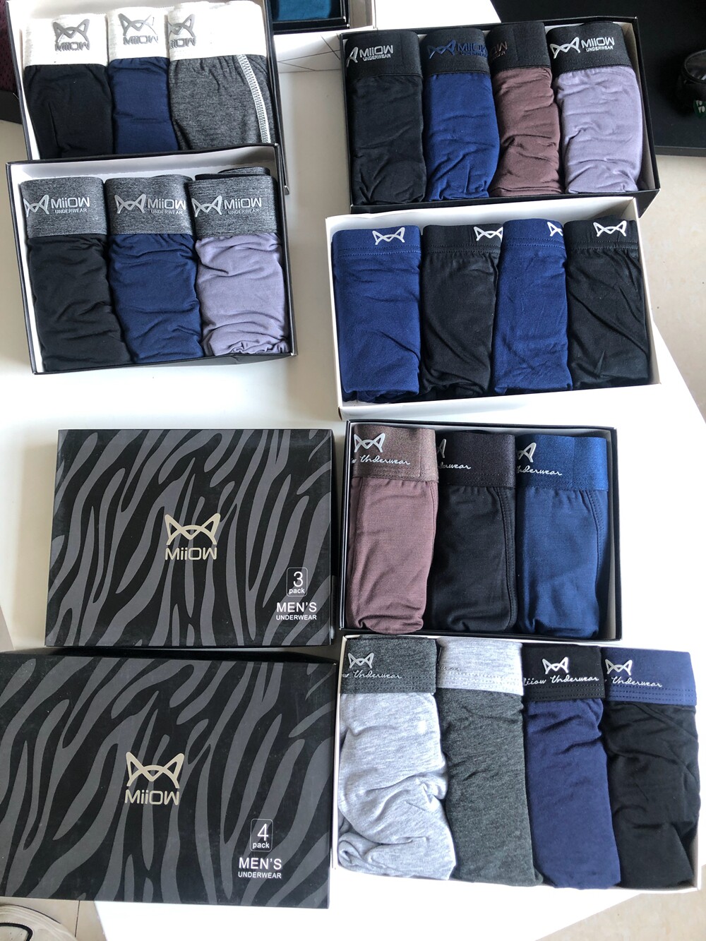 满2盒包邮 很值 猫家原单 95%纯棉/莫代尔 透气亲肤男士平角内裤