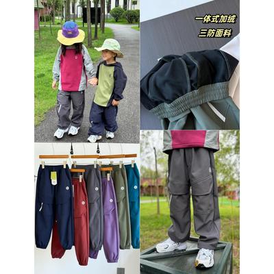 包邮 降温BI入 比软壳更强大！内里一体绒保暖立体户外三防彩壳裤