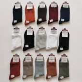 包邮 20双减5 带卡头 满10双 含棉高棉质中筒袜精梳棉 男女长袜秋